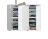 Kommode ProjektX in wei Hochglanz Sideboard Mehrzweckschrank 122 x 99 cm