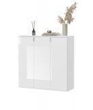 Kommode ProjektX in wei Hochglanz Sideboard Mehrzweckschrank 91 x 99 cm