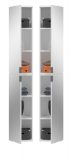 Stauraumschrank mit Spiegel ProjektX in wei Mehrzweckschrank 30 x 193 cm Hochschrank mit Spiegeltr