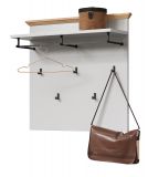 Garderobenpaneel Landside in grau und Eiche Artisan Landhaus Wandgarderobe 91 x 106 cm