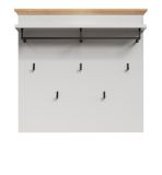 Garderobenpaneel Landside in grau und Eiche Artisan Landhaus Wandgarderobe 91 x 106 cm