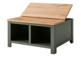 Couchtisch Norwich in grn und Wotan Eiche Landhaus Beistelltisch mit Truhe und Ablage 93 x 93 cm quadratisch