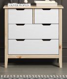 Kommode Latera in Massivholz Kiefer wei lackiert Wohn- und Esszimmer Schubladenkommode 78 x 79 cm