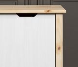 Kommode Latera in Massivholz Kiefer wei lackiert Wohn- und Esszimmer Sideboard 78 x 79 cm