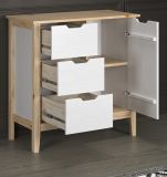 Kommode Latera in Massivholz Kiefer wei lackiert Wohn- und Esszimmer Sideboard 78 x 79 cm