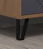 Highboard Montez in Graphite grau und Eiche Kraft Gold Wohn- und Esszimmer Kommode 123 x 136 cm