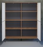 Highboard Montez in Graphite grau und Eiche Kraft Gold Wohn- und Esszimmer Kommode 123 x 136 cm