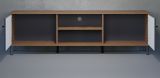TV-Lowboard Montez in Graphite grau und Eiche Kraft Gold TV Unterteil 186 x 56 cm