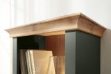 Regal Norwich in grn und Wotan Eiche Landhaus Regalschrank mit Weinregal 68 x 207 cm