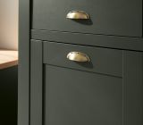 Sideboard Norwich in grn und Wotan Eiche Landhaus Kommode mit Weinregal 145 x 83 cm