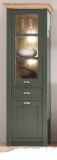 Vitrine Norwich in grn und Wotan Eiche Landhaus Vitrinenschrank 68 x 207 cm