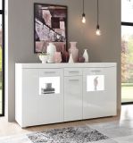 Sideboard Crucero in wei Hochglanz Wohn- und Esszimmer Kommode 144 x 82 cm