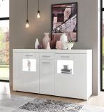 Sideboard Crucero in wei Hochglanz Wohn- und Esszimmer Kommode 144 x 82 cm