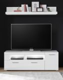 TV-Lowboard Crucero in wei Hochglanz TV Unterteil 140 x 48 cm