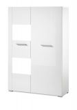 Vitrine Crucero in wei Hochglanz Wohn- und Esszimmer Vitrinenschrank 80 x 123 cm