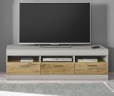 TV-Lowboard Griego in Kieselgrau matt und Zinneiche TV Unterteil 150 x 46 cm