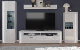 TV-Lowboard Skylight in wei Hochglanz TV-Unterteil inklusive Frontbeleuchtung 201 x 58 cm