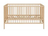 Babyzimmer Babybett Universal in Massivholz Buche Klarlack Gitterbett mit Schlupfsprossen und Lattenrost Liegeflche 70 x 140 cm