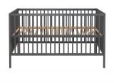 Babyzimmer Babybett Universal in Massivholz grau matt Lack Gitterbett mit Schlupfsprossen und Lattenrost Liegeflche 70 x 140 cm