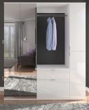 Garderobe ProjektX in wei� Hochglanz Garderobenschrank mit Spiegelt�r 152 x 193 cm