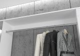 Garderobe ProjektX in wei� Hochglanz Garderobenschrank mit Spiegelt�r 152 x 193 cm