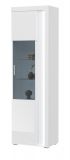Vitrine Skylight in wei Hochglanz Vitrinenschrank inklusive Frontbeleuchtung 60 x 202 cm