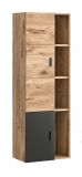 Badezimmer Midischrank Grado in Nox Eiche und grau matt Badschrank hngend 48 x 144 cm