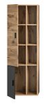 Badezimmer Midischrank Grado in Nox Eiche und grau matt Badschrank hngend 48 x 144 cm