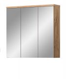 Badezimmer Spiegelschrank Grado in Nox Eiche Badschrank 3-trig 80 cm