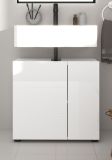 Waschbeckenunterschrank Vira in wei Hochglanz Badezimmer Unterschrank 60 x 56 cm