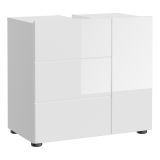 Waschbeckenunterschrank Vira in wei Hochglanz Badezimmer Unterschrank 60 x 56 cm
