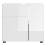 Waschbeckenunterschrank Vira in wei Hochglanz Badezimmer Unterschrank 60 x 56 cm
