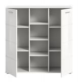 Flurkommode Prego in wei Hochglanz Schuhschrank 110 x 108 cm