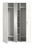 Garderobe Set 3-teilig Prego in wei Hochglanz Garderobenkombination 140 x 191 cm