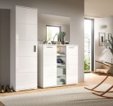 Garderobe Set 3-teilig Prego in wei Hochglanz Garderobenkombination 180 x 191 cm