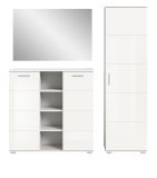 Garderobe Set 3-teilig Prego in wei Hochglanz Garderobenkombination 180 x 191 cm