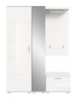 Garderobe Set 4-teilig Prego in wei Hochglanz Garderobenkombination 140 x 191 cm