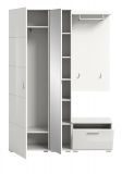 Garderobe Set 4-teilig Prego in wei Hochglanz Garderobenkombination 140 x 191 cm