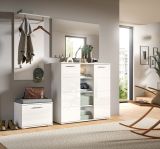 Garderobe Set 4-teilig Prego in wei Hochglanz Garderobenkombination 180 x 191 cm