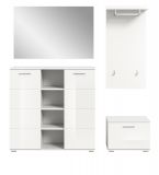 Garderobe Set 4-teilig Prego in wei Hochglanz Garderobenkombination 180 x 191 cm