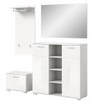 Garderobe Set 4-teilig Prego in wei Hochglanz Garderobenkombination 180 x 191 cm