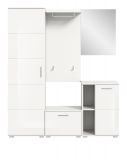 Garderobe Set 5-teilig Prego in wei Hochglanz Garderobenkombination 165 x 191 cm