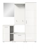 Garderobe Set 5-teilig Prego in wei Hochglanz Garderobenkombination 165 x 191 cm