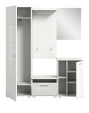 Garderobe Set 5-teilig Prego in wei Hochglanz Garderobenkombination 165 x 191 cm