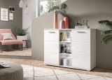 Kommode Prego in wei Hochglanz Wohn- und Esszimmer Sideboard 110 x 83 cm