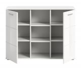 Kommode Prego in wei Hochglanz Wohn- und Esszimmer Sideboard 110 x 83 cm