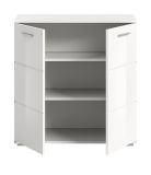 Kommode Prego in wei Hochglanz Wohn- und Esszimmer Sideboard 80 x 83 cm