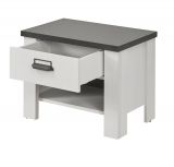 Schlafzimmer Set 7-teilig Stove in wei Pinie Landhaus mit Bett, Kleiderschrank, 2 x Nachttisch, 2 x Wandpaneel und Kommode