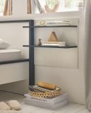 Wandpaneel Stove in wei Pinie und anthrazit Landhaus Wandboard 60 x 54 cm