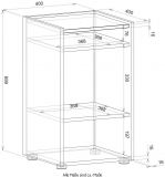 Aktenregal Center in grau matt und Wotan Eiche Standregal fr Homeoffice und Bro 40 x 70 cm